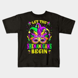 Let The Shenanigans Begin Mardi Gras, Kids Men Women Kids T-Shirt